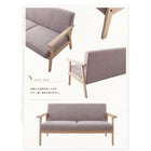 木肘北欧ソファ ソファー 2人掛け