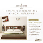 フロアベッド ダブル フランスベッド マルチラススーパースプリングマットレス付 ウォールシェルフ付ディスプレイ ウォールシェルフ1BOX