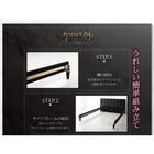 ベッド 大型 クイーン(Q×1) プレミアムポケットコイルマットレス付き レザー