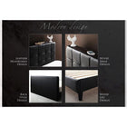 ベッド 大型 クイーン(Q×1) 国産カバーポケットコイルマットレス付き レザー