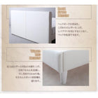 ベッド 大型 ダブル スタンダードボンネルコイルマットレス付き レザー