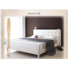 ベッド 大型 ダブル スタンダードポケットコイルマットレス付き レザー