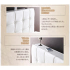 高級レザー・大型ベッド クイーン Q×1 プレミアムポケットコイルマットレス付き