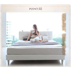 高級レザー・大型ベッド クイーン Q×1 プレミアムポケットコイルマットレス付き