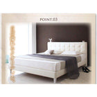 高級レザー・大型ベッド クイーン Q×1 国産カバーポケットコイルマットレス付き