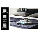 収納ベッド クイーン Q×1) 棚 コンセント付 スタンダードポケットコイルマットレス付き