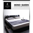 収納ベッド クイーン Q×1) 棚 コンセント付 国産カバーポケットコイルマットレス付き