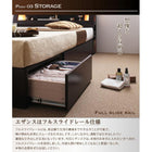 収納ベッド クイーン Q×1) 大型サイズ スタンダードボンネルコイルマットレス付き