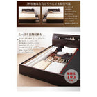 収納ベッド クイーン Q×1) 大型サイズ プレミアムボンネルコイルマットレス付き