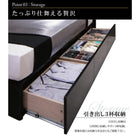 収納ベッド キング K×1 キングサイズ プレミアムボンネルコイルマットレス付き