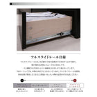 収納ベッド キング K×1 キングサイズ プレミアムポケットコイルマットレス付き