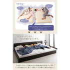 デザインベッド ダブル ずっと使えるロングライフ ベッドフレームのみ