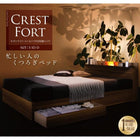 収納ベッド セミダブル モダンライト コンセント付き ベッドフレームのみ