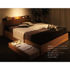 収納ベッド セミダブル モダンライト コンセント付き ベッドフレームのみ