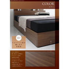 収納ベッド ダブル モダンライト コンセント付き ベッドフレームのみ