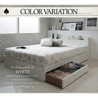 すのこベッド セミダブル 棚 コンセント付き収納すのこベッド ベッドフレームのみ