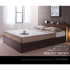 ベッド 収納 セミダブル プレミアムボンネルコイルマットレス付き