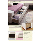 収納ベッド セミシングル 棚 コンセント付きショート丈 スタンダードボンネルコイルマットレス付き ショート丈