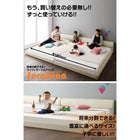 フロアベッド ワイドK240 SD×2 ワイドレザー 国産カバーポケットコイルマットレス付き