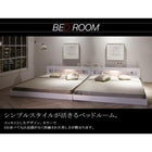 フロアベッド セミダブル LEDライト コンセント付き スタンダードポケットコイルマットレス付き