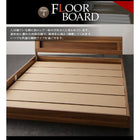 フロアベッド シングル LEDライト コンセント付き 国産カバーポケットコイルマットレス付き