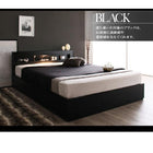 収納ベッド セミダブル LEDライト コンセント付き プレミアムボンネルコイル マットレス付き