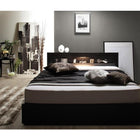 収納ベッド シングル LEDライト コンセント付き フランスベッド ゼルトスプリング マットレス付き