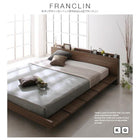 ローベッド セミダブル 国産カバーポケットコイルマットレス付き ワイドステージ フレーム幅160