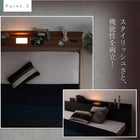 フロアベッド セミダブル フランスベッド 羊毛入りゼルトスプリングマットレス付 大型モダン