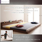 フロアベッド セミシングル 大型モダン 国産カバーポケットコイルマットレス付き