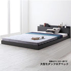 フロアベッド セミシングル 大型モダン 国産カバーポケットコイルマットレス付き