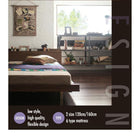 ローベッド クイーン Q×1 フレーム幅160 棚 コンセント付き スタンダードボンネルコイルマットレス付き フルレイアウト