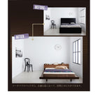 ローベッド ダブル 棚 コンセント付き プレミアムポケットコイルマットレス付き ステージ フレーム幅160