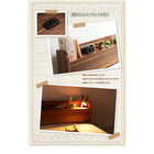 フロアベッド シングル ショート丈棚 コンセント付き スタンダードポケットコイルマットレス付き ショート丈