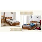 収納ベッド セミシングル ショート丈 棚 コンセント付き スタンダードポケットコイルマットレス付き ショート丈