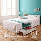 収納ベッド 薄型軽量ボンネルコイルマットレス リネン3点セット シングル ショート丈
