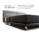 ローベッド ダブル リクライニング機能付き スタンダードポケットコイルマットレス付き