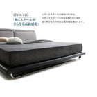 ローベッド ダブル フランスベッド マルチラススーパースプリングマットレス付 リクライニング機能付き