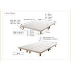 キング マットレスベッド すのこ 脚付きマットレス ボトムベッド プレミアムポケットコイル 脚15cm