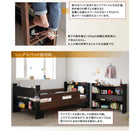 システムロフトベッド シングル 棚 コンセント付き 薄型軽量ボンネルコイルマットレス付き