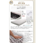 システムロフトベッド シングル 棚 コンセント付き 薄型軽量ボンネルコイルマットレス付き