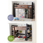 システムロフトベッド シングル 棚 コンセント付き 薄型軽量ボンネルコイルマットレス付き