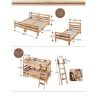 天然木2段ベッド シングル