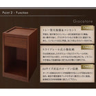 ナイトテーブル テーブル コンセント収納付き コンパクト W30