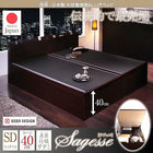 畳ベッド 跳ね上げ セミダブル 美草・日本製 ベッド 深さラージ お客様組立