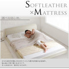 ベッドフレームのみ セミダブル フロアベッド ソフトレザー