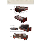 ソファベット 収納付き 3人掛け おしゃれ デザイン・パッチワーク