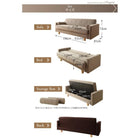 ソファベット 収納付き シンプルモダン おしゃれ 2人掛け