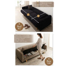 ソファベット 収納付き シンプルモダン おしゃれ 2人掛け