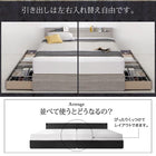 収納ベッド セミダブル スリム棚 多コンセント付き 収納ベッド プレミアムボンネルコイル マットレス付き